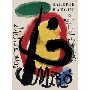 Umělecký tisk Murales peintures, Joan Miró, (60 x 80 cm)