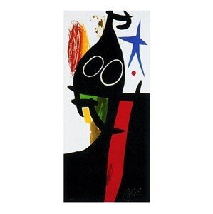 Umělecký tisk Saracen s modrou hvězdou, Joan Miró, (60 x 80 cm)