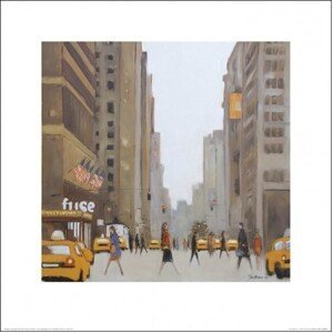Umělecký tisk New York - 7th Avenue, (40 x 40 cm)