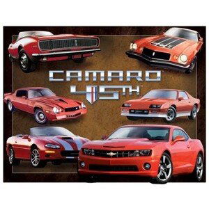 Plechová cedule Camaro 45th Anniversary, (40 x 31.5 cm)