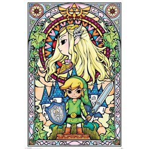 Plakát, Obraz - Legend Of Zelda - Stained Glass, (61 x 91.5 cm)