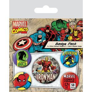 Plackový set Marvel Retro - Iron Man