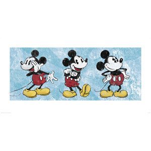 Umělecký tisk Mickey Mouse - Squeaky Chic Triptych, (100 x 50 cm)