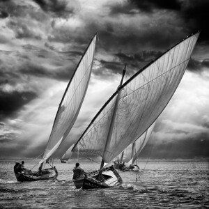 Umělecká fotografie Sailboats and Light, Angel	Villalba, (40 x 40 cm)