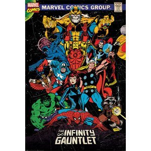 Plakát, Obraz - Marvel Retro - The Infinity Gauntlet, (61 x 91.5 cm)