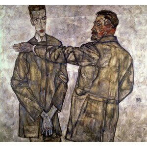 Egon Schiele - Obrazová reprodukce Double Portrait of Otto and Heinrich Benesch, 1913, (40 x 35 cm)