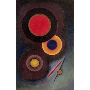 Wassily Kandinsky - Obrazová reprodukce Composition with Circles and Lines, 1926, (24.6 x 40 cm)