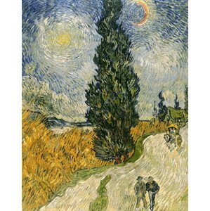 Vincent van Gogh - Obrazová reprodukce Road with Cypresses, 1890, (30 x 40 cm)