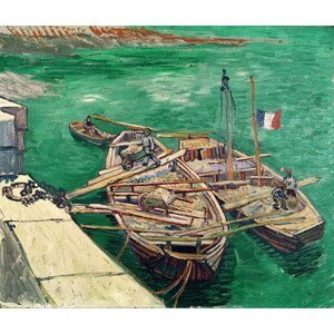Vincent van Gogh - Obrazová reprodukce Landing Stage with Boats, 1888, (40 x 35 cm)