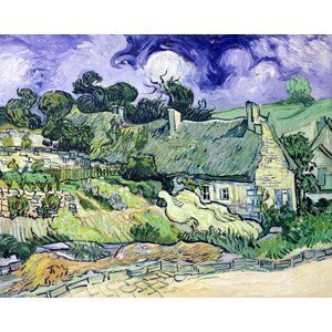Vincent van Gogh - Obrazová reprodukce Thatched cottages at Cordeville, Auvers-sur-Oise, (40 x 30 cm)