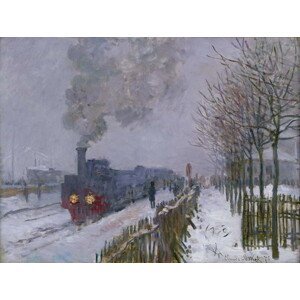 Claude Monet - Obrazová reprodukce Train in the Snow or The Locomotive, 1875, (40 x 30 cm)