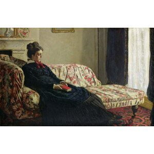 Claude Monet - Obrazová reprodukce Meditation, or Madame Monet on the Sofa, c.1871, (40 x 24.6 cm)