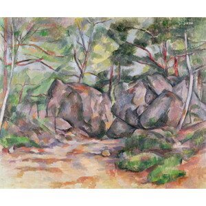 Paul Cezanne - Obrazová reprodukce Woodland with Boulders, 1893, (40 x 35 cm)
