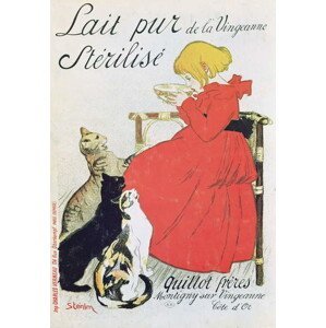 Theophile Alexandre Steinlen - Obrazová reprodukce Poster advertising 'Pure Sterilised Milk, (26.7 x 40 cm)
