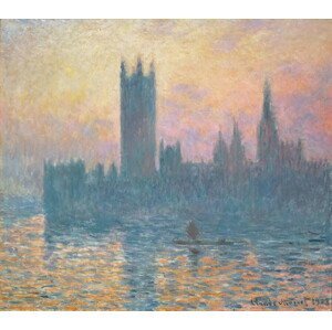 Claude Monet - Obrazová reprodukce The Houses of Parliament, Sunset, 1903, (40 x 35 cm)