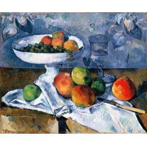 Paul Cezanne - Obrazová reprodukce Still Life with Fruit Dish, 1879-80, (40 x 35 cm)