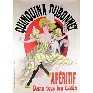 Jules Cheret - Obrazová reprodukce Poster advertising 'Quinquina Dubonnet' aperitif, (30 x 40 cm)