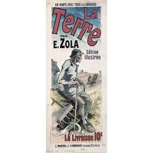 Jules Cheret - Obrazová reprodukce Poster advertising 'La Terre' by Emile Zola, 1889, (19.9 x 50 cm)
