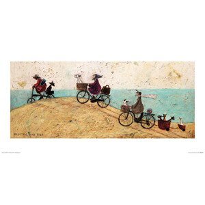 Umělecký tisk Sam Toft - Electric Bike Ride, (60 x 30 cm)