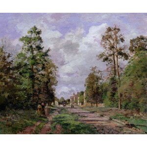 Camille Pissarro - Obrazová reprodukce The road to Louveciennes at the edge of the wood, (40 x 35 cm)