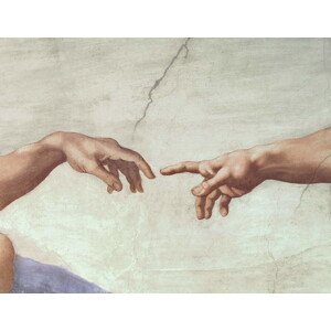 Michelangelo Buonarroti - Obrazová reprodukce Hands of God and Adam, detail, (40 x 30 cm)