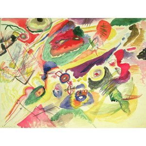 Wassily Kandinsky - Obrazová reprodukce Watercolour with a Red Stain, 1911, (40 x 30 cm)