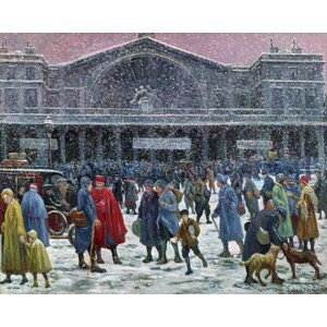 Maximilien Luce - Obrazová reprodukce Gare de l'Est Under Snow, 1917, (40 x 30 cm)