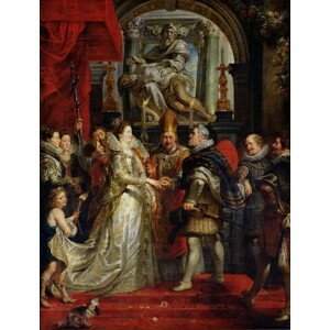 Peter Paul Rubens - Obrazová reprodukce The Proxy Marriage of Marie de Medici  and Henri IV, (30 x 40 cm)