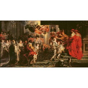 Peter Paul Rubens - Obrazová reprodukce The Coronation of Marie de Medici  at St. Denis, (40 x 22.5 cm)