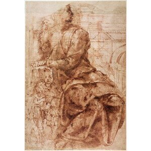 Michelangelo Buonarroti - Obrazová reprodukce Study of Sibyl, (26.7 x 40 cm)