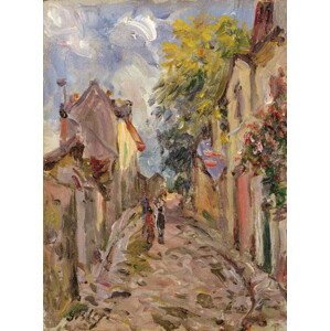 Alfred Sisley - Obrazová reprodukce Village Street Scene, (30 x 40 cm)
