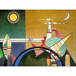 Umělecký tisk Kandinsky - La Grande Torre Di Kiev, (30 x 24 cm)