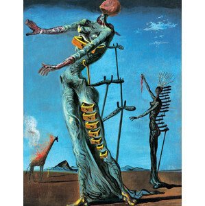 Umělecký tisk Salvador Dali - Girafe En Feu, Salvador Dalí, (60 x 80 cm)
