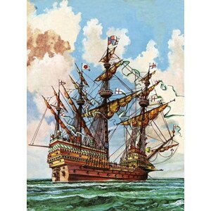 Peter Jackson - Obrazová reprodukce The Great Harry, flagship of King Henry VIII's fleet, (30 x 40 cm)