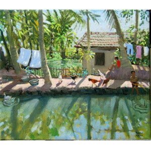 Andrew Macara - Obrazová reprodukce Backwaters, India, (40 x 35 cm)
