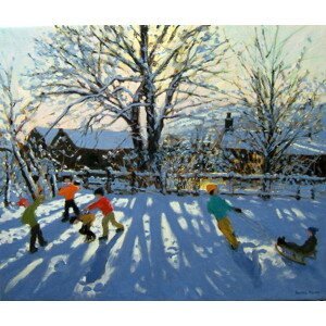 Andrew Macara - Obrazová reprodukce Fun in the snow, Tideswell, Derbyshire, (40 x 35 cm)