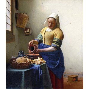 Jan (1632-75) Vermeer - Obrazová reprodukce The Milkmaid, c.1658-60, (35 x 40 cm)