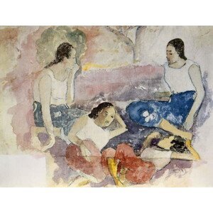 Paul Gauguin - Obrazová reprodukce Tahitian Women, from 'Noa Noa, Voyage a Tahiti', (40 x 30 cm)
