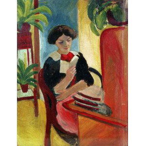 August Macke - Obrazová reprodukce Elizabeth Reading, (30 x 40 cm)