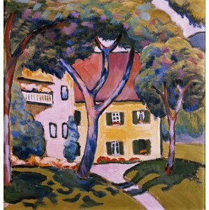 August Macke - Obrazová reprodukce House in a Landscape, (40 x 40 cm)