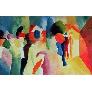 August Macke - Obrazová reprodukce Woman with a Yellow Jacket, 1913, (40 x 26.7 cm)