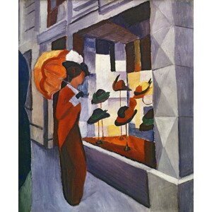 August Macke - Obrazová reprodukce In front of the Hat Shop, 1914, (35 x 40 cm)