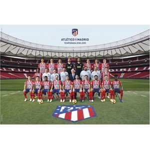 Plakát, Obraz - Atletico Madrid 2018/2019 - Plantilla, (91.5 x 61 cm)