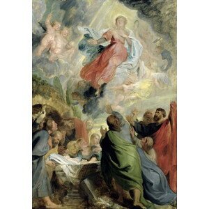 Peter Paul Rubens - Obrazová reprodukce The Assumption of the Virgin Mary, (26.7 x 40 cm)