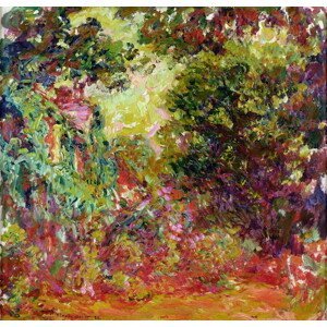 Claude Monet - Obrazová reprodukce The Artist's House from the Rose Garden, 1922-24, (40 x 40 cm)