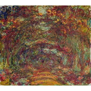 Claude Monet - Obrazová reprodukce The Rose Path, Giverny, 1920-22, (40 x 35 cm)