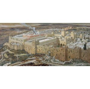 James Jacques Joseph Tissot - Obrazová reprodukce Jerusalem and the Temple of Herod in Our Lord's Time, (40 x 20 cm)