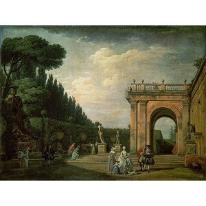 Claude Joseph Vernet - Obrazová reprodukce The Gardens of the Villa Ludovisi, Rome, 1749, (40 x 30 cm)
