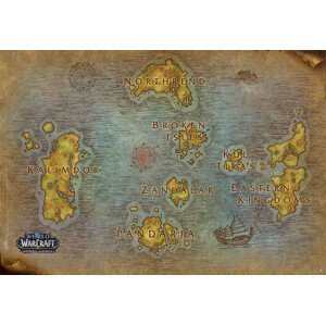 Plakát, Obraz - World Of Warcraft - Map, (91.5 x 61 cm)