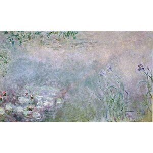 Monet, Claude - Obrazová reprodukce Waterlilies (detail of upper section), c.1910, (40 x 24.6 cm)
